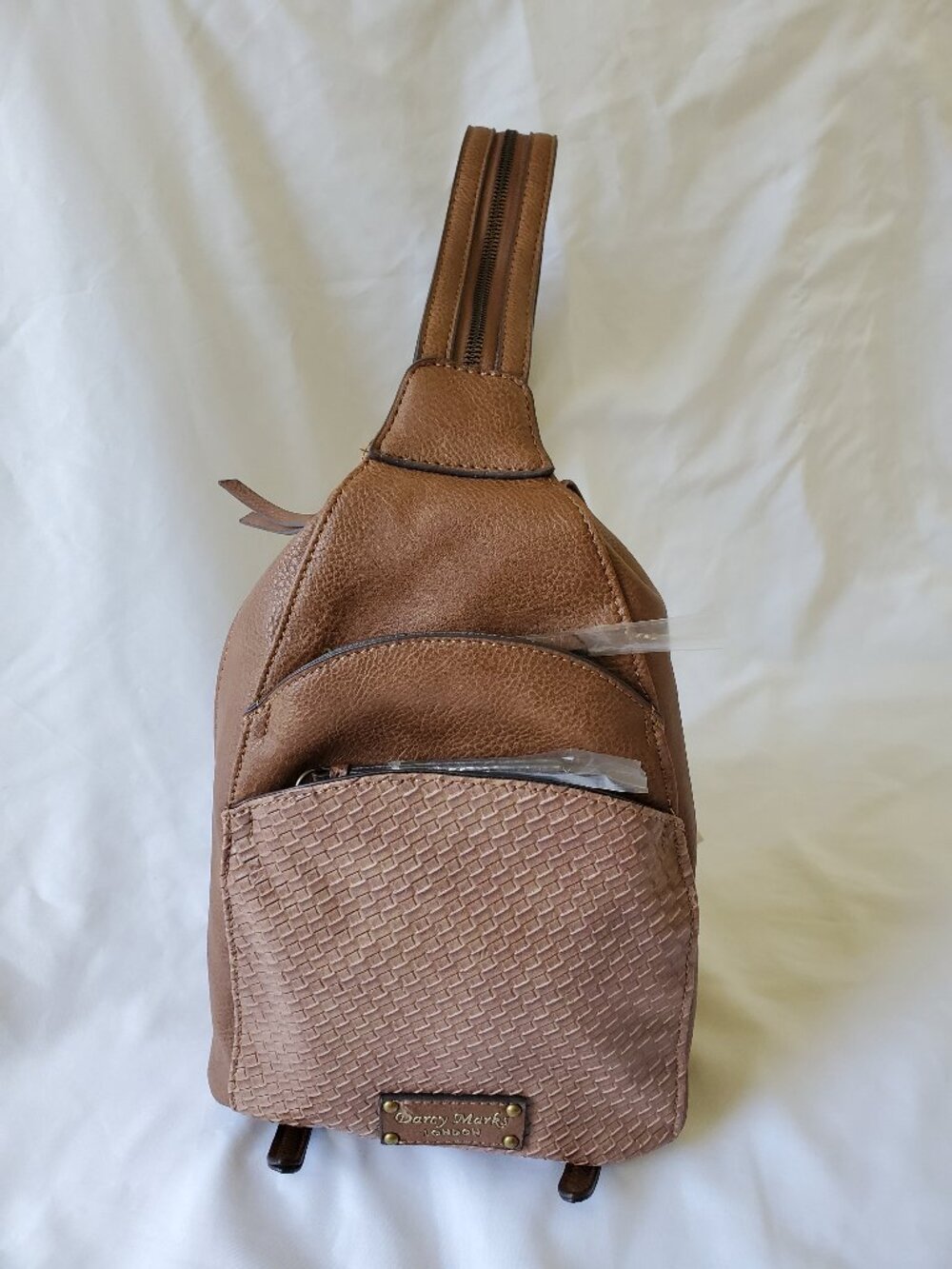 Darcy Marks Backpack/Crossbody Bag Adustable Convertible Multipocket - Brown NWT